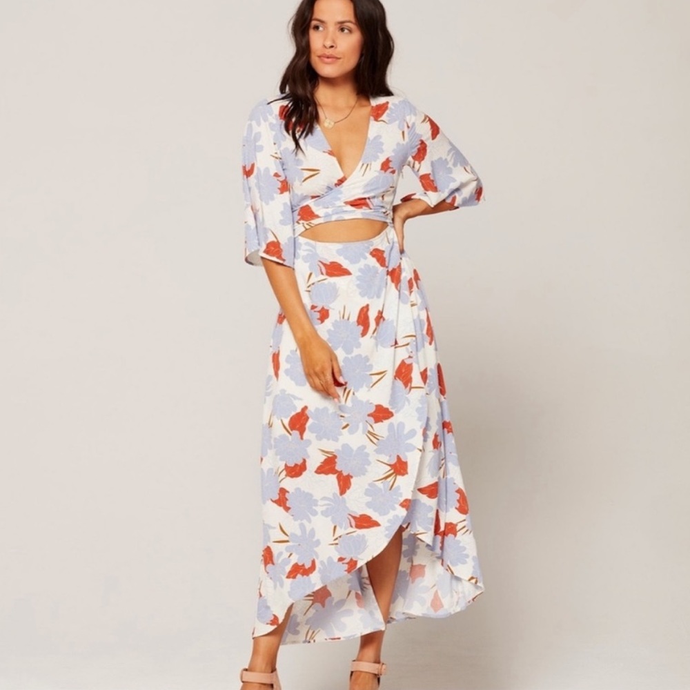 l*space Maxi Wrap Tie Dress with Cutout